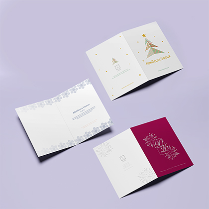 Exemples de création graphiques de cartes de voeux personnalisées
